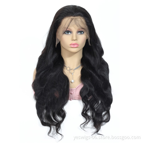 Cheap Brazilian Virgin Hair 13*4 Lace Front Wig, Natural Color Water Wave Remy Hair Wig For Black Women
